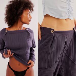 Free People Blue  lounge Set